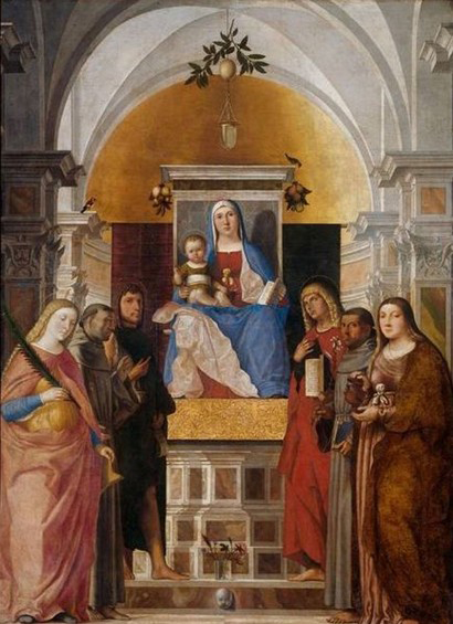Madonna with child and saints.
